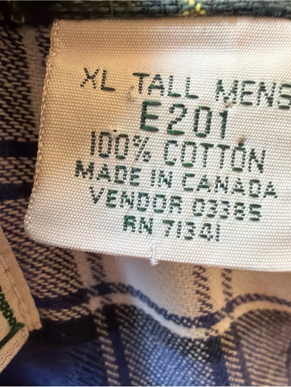Vintage LL Bean Shirt Barn Chore Jacket Denim Flannel Lined Mens Sz XL Tall - Picture 4 of 4